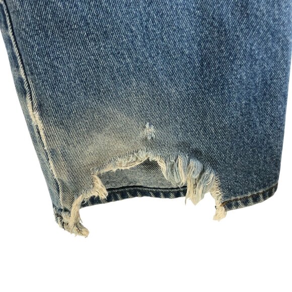Levis Mens Jeans 517 Bootcut Distressed Grunge 34x30 - Picture 8 of 11